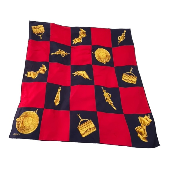 Chanel Vintage Silk Charm Scarf - Picture 4 of 8